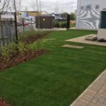 green lawn for a commercial property