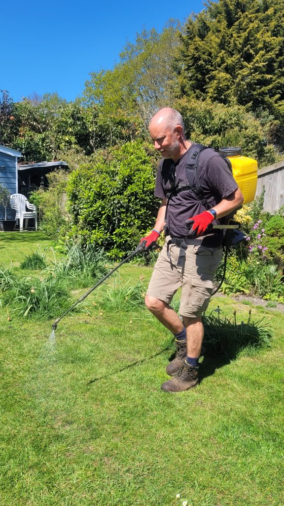 Gary Hammond delivering regular lawn care treatment programmes for customers across north Essex and Suffolk